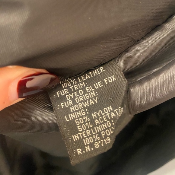 Direct Action Black Genuine Leather Trench with Fur Collar Size M - Picture 4 of 11